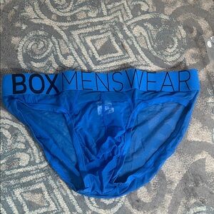 Box Menswear Medium Mesh Blue Briefs